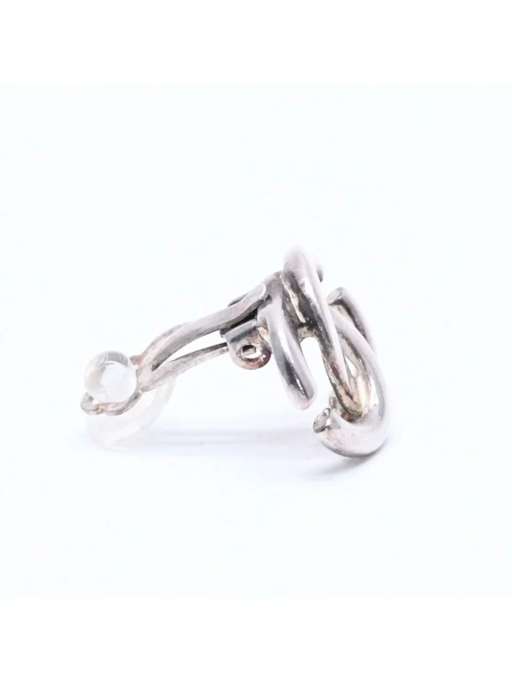 Chanel Earrings CC Logo 01 Silver Metal